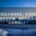 “欧冠百大进球排名：乐竞体育app从观赏性到价值，谁的制胜绝杀最让人刻骨铭心？”