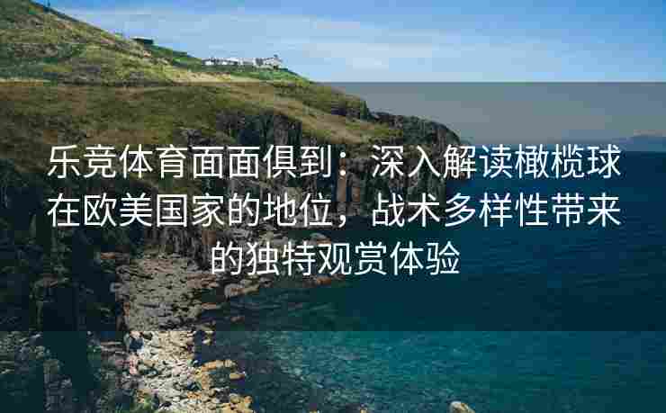 乐竞体育面面俱到：深入解读橄榄球在欧美国家的地位，战术多样性带来的独特观赏体验